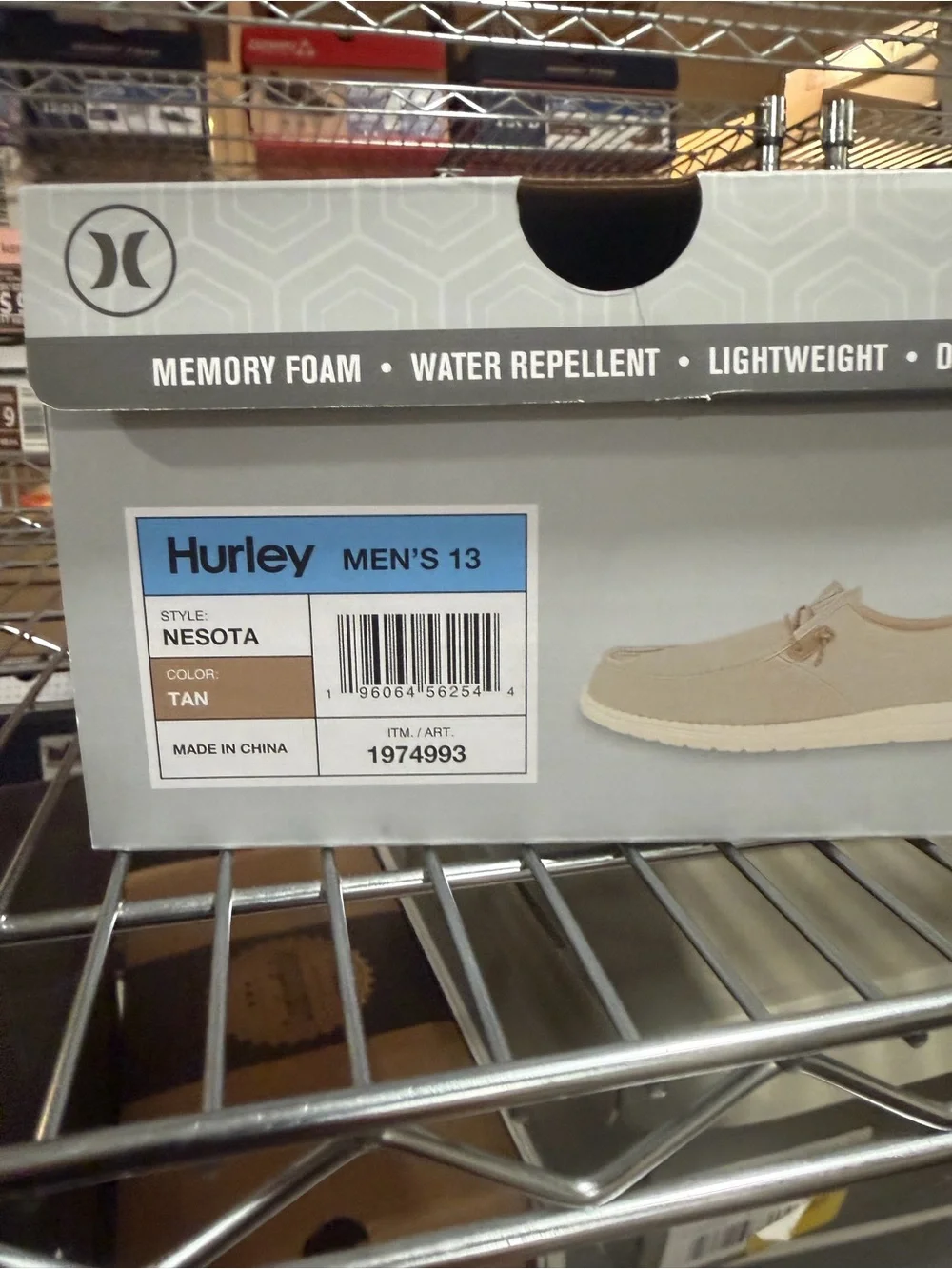 Hurley Men’s Nesota Slip On Boat Shoes Tan Bungee Lace Size 13 M US